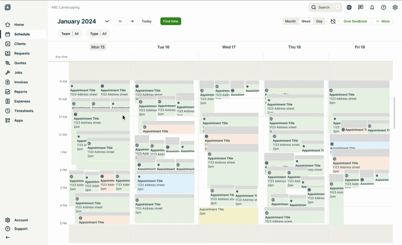 Find a Time feature walkthrough
